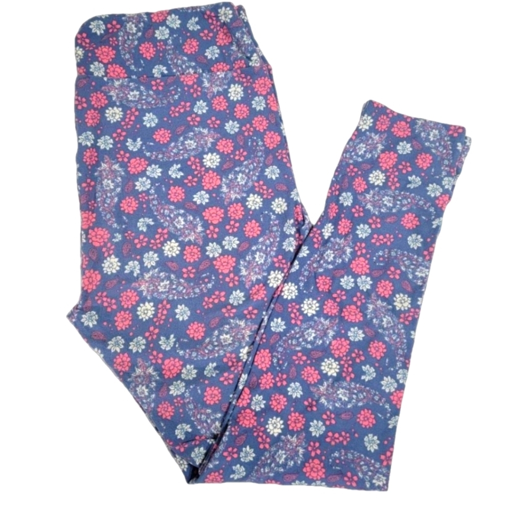 Lularoe Floral Print Leggings Women's Size Tall & Curvy 12-22